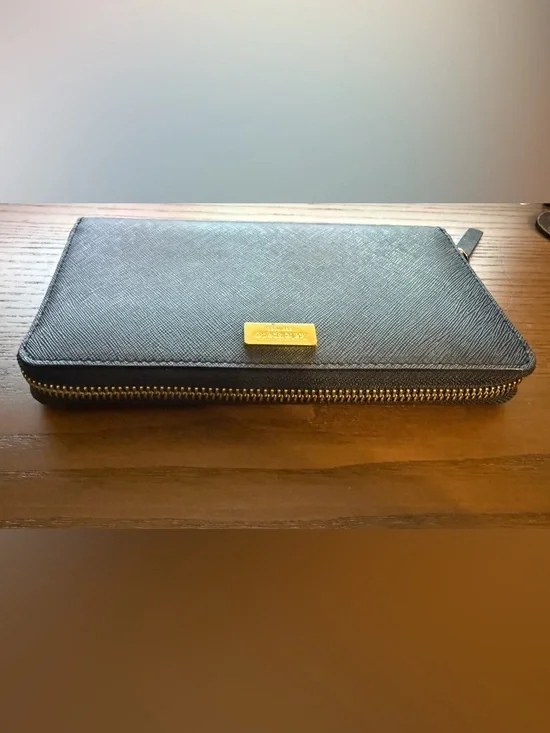 Kate Spade New York Navy Saffiano Zip Around Wallet - Picture 4 of 11